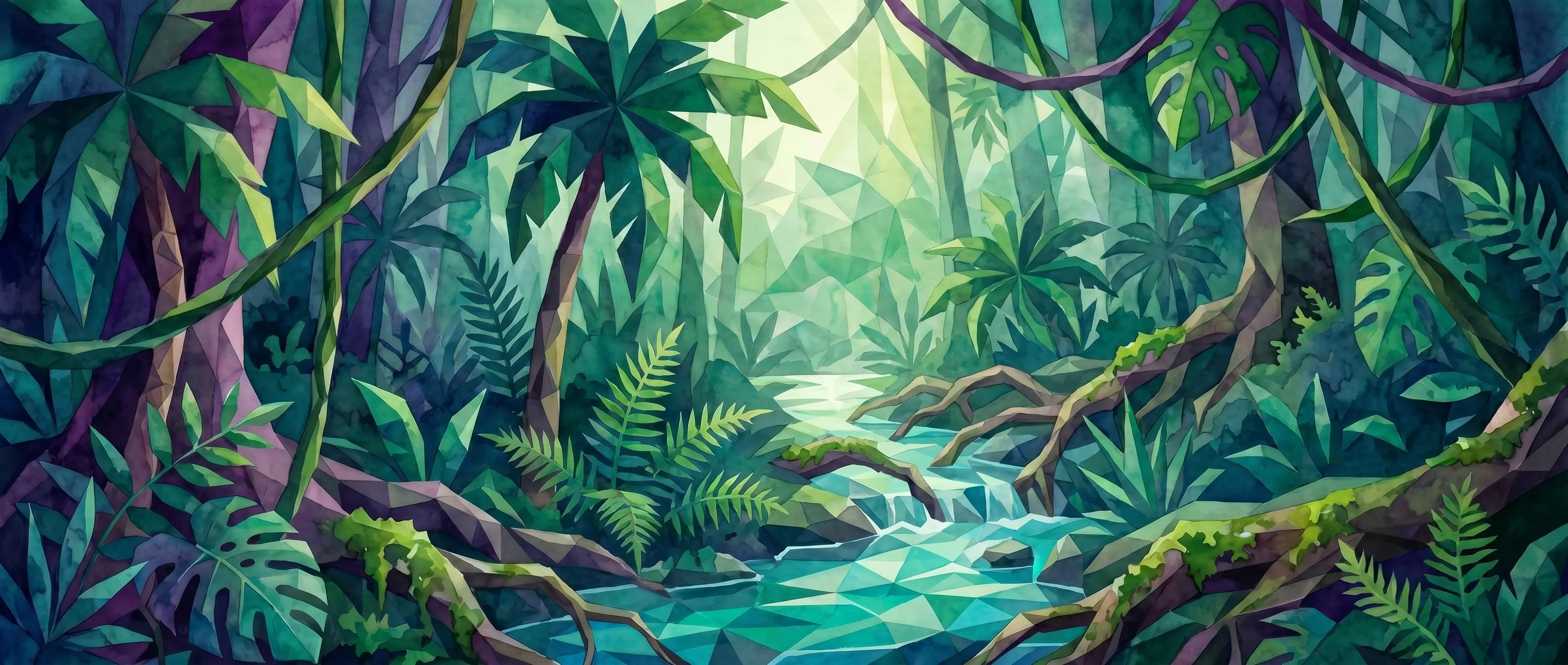 River Jungle Background